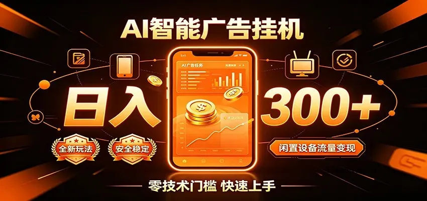 闲置流量别浪费，挂机日赚300+，流量轻松变现增收-微众资源