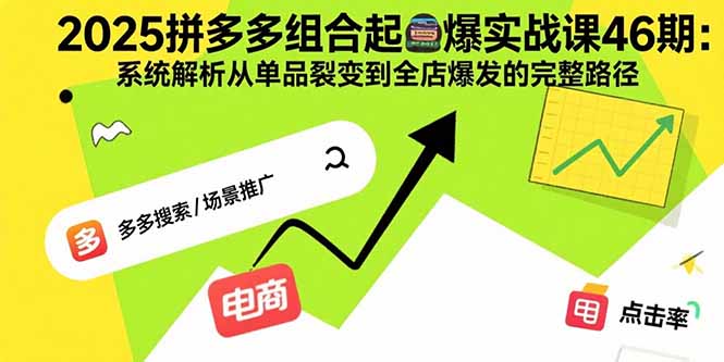 2025拼多多组合起爆实战课46期：系统解析从单品裂变到全店爆发的完整路径-微众资源
