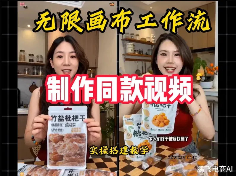 无限画布工作流一键复刻爆款带货视频，实操搭建，操作简单-微众资源
