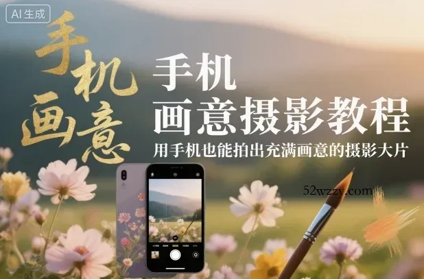 手机画意摄影教程，用手机也能拍出充满画意的摄影大片-微众资源