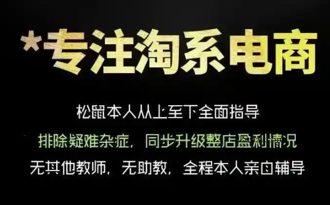 松鼠会电商VIP课程,从基础布局到高阶优化,助你掌握淘宝运营逻辑,提升店铺流量与转化(更新0703)