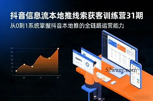 抖音信息流本地推线索获客训练营31期，从0到1系统掌握抖音本地推的全链路运营能力-微众资源