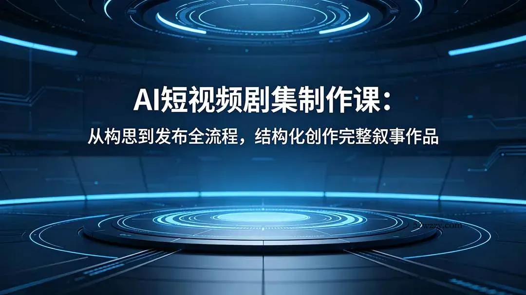 AI短视频剧集制作课：从构思到发布全流程，结构化创作完整叙事作品-微众资源