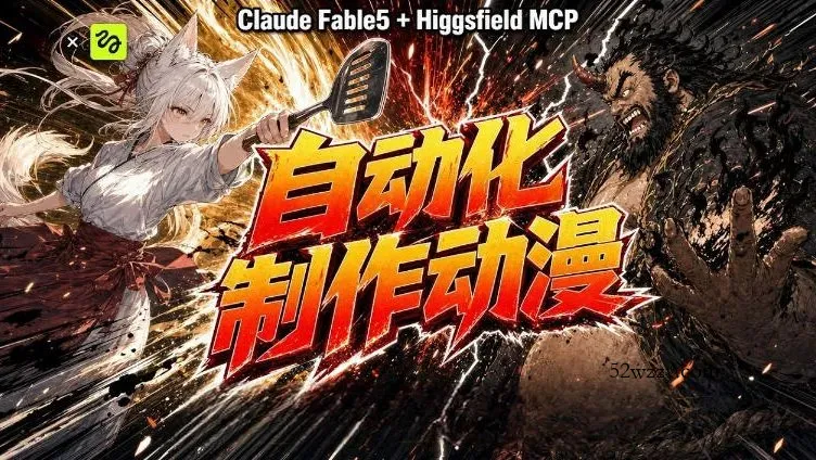 AI自动化动漫制作!Claude Fable 5接入Higgsfield MCP,直接生成完整创意内容-微众资源