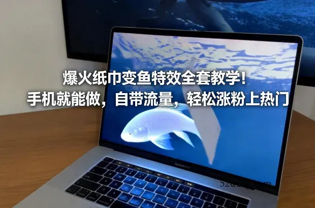 爆火纸巾变鱼特效全套教学！手机就能做，自带流量，轻松涨粉上热门-微众资源