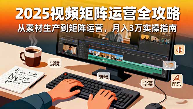 2025短视频矩阵运营全攻略：从素材生产到矩阵运营，月入3万实操指南-微众资源