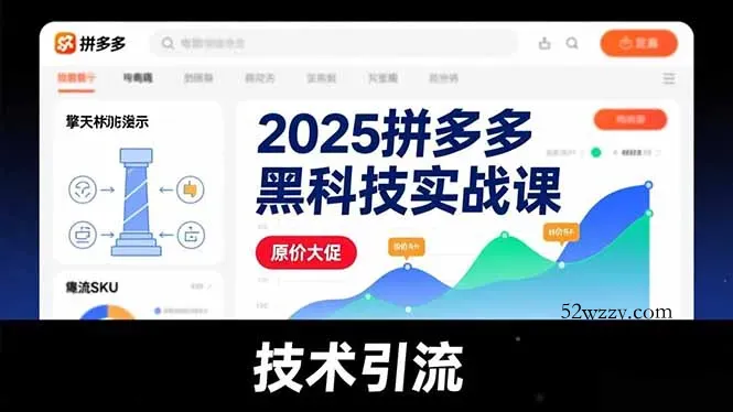 2025拼多多黑科技实战课，擎天柱玩法、爆流SKU、原价大促，技术引流，单店日销轻松破千单-微众资源