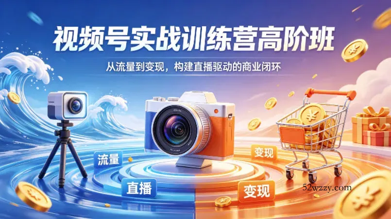 视频号实战训练营高阶班，从流量到变现，构建直播驱动的商业闭环(26年4月)-微众资源