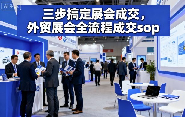 三步搞定展会成交，外贸展会全流程成交sop-微众资源