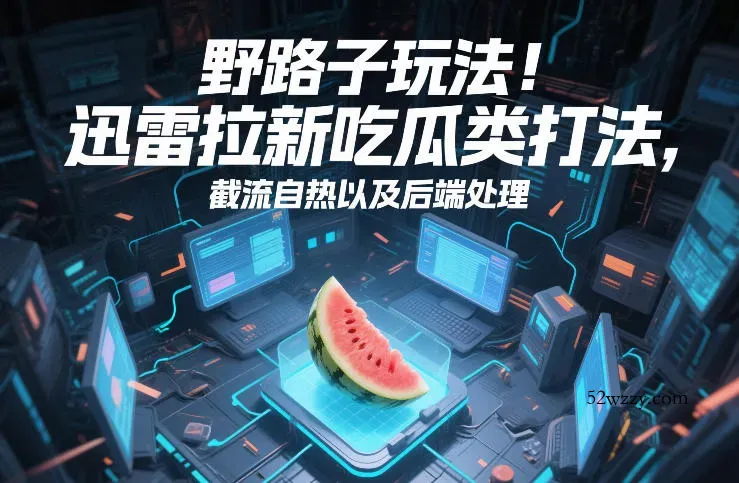 野路子玩法！迅雷拉新吃瓜类打法，截流自热以及后端处理-微众资源