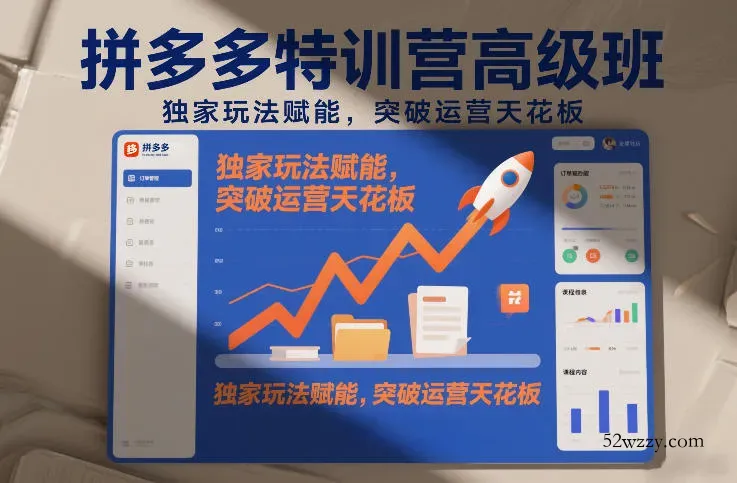 拼多多特训营高阶班，独家玩法赋能，突破运营天花板(更新26年4月10日)-微众资源