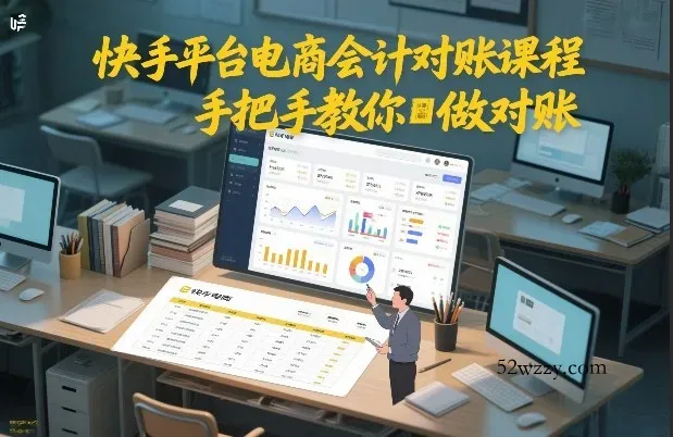 快手平台电商会计对账课程，手把手教你做对账-微众资源