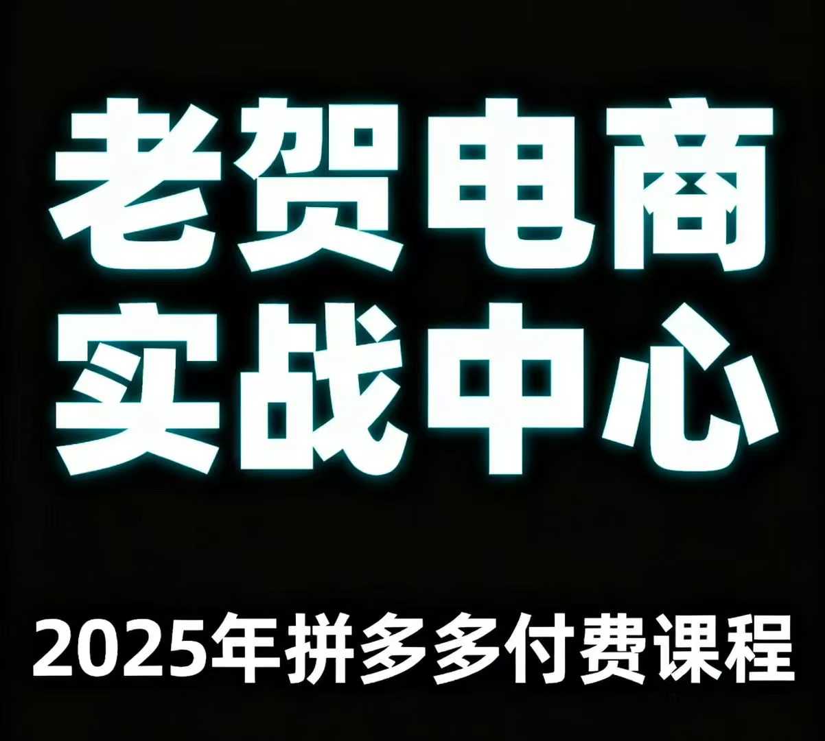 老贺电商2025年拼多多付费课程，用通俗易懂的方法告诉你多多怎么玩-微众资源