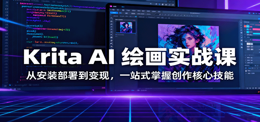 Krita AI 绘画实战课：从安装部署到变现，一站式掌握创作核心技能-微众资源