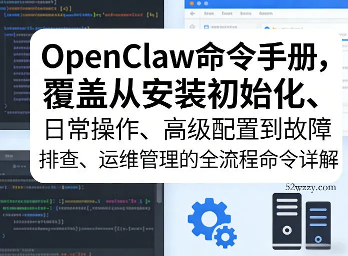 OpenClaw命令手册，覆盖从安装初始化、日常操作、高级配置到故障排查、运维管理的全流程命令详解-微众资源