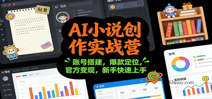 AI小说创作实战营：账号搭建，爆款定位，官方变现，新手快速上手-微众资源