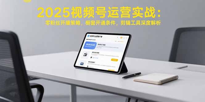 2025视频号运营实战：零粉丝开播策略，橱窗开通条件，剪辑工具深度解析-微众资源