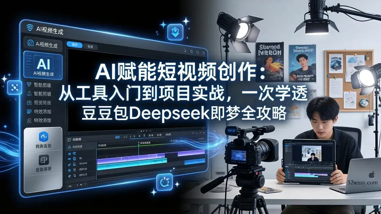AI赋能短视频创作：从工具入门到项目实战，一次学透豆包Deepseek即梦全攻略-微众资源