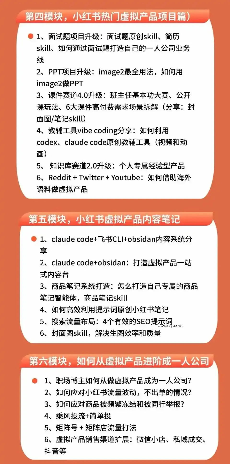 小红书虚拟产品14天实战变现营-第7期:需求挖掘×AI+Skill原创×产品矩阵×内容笔记×一人公司进阶×全链路-微众资源