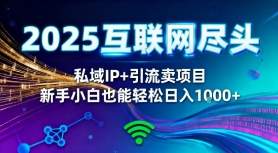 2025网创尽头王炸项目!私域IP+精准引流,新手小白在家躺賺日入1k,零经验也能上手【揭秘】-微众资源