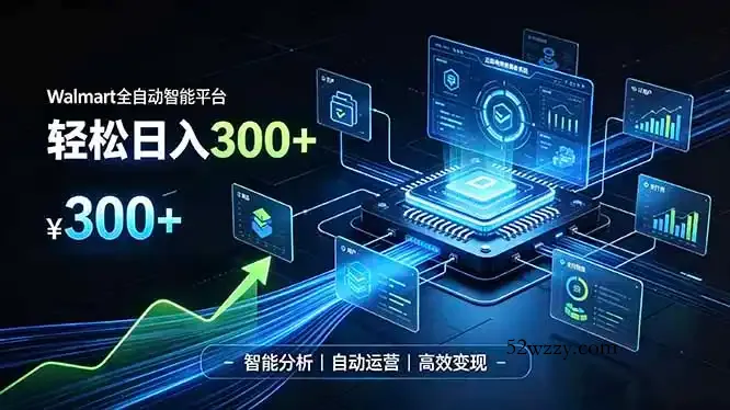 Walmart全自动智能平台，轻松日入300+一站式跨境智能运营工具。无需复杂实操-微众资源