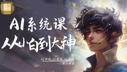 AI系统课程，从小白到大神系统学AI，AI声音-AI绘画-AI视频一门课全掌握-微众资源