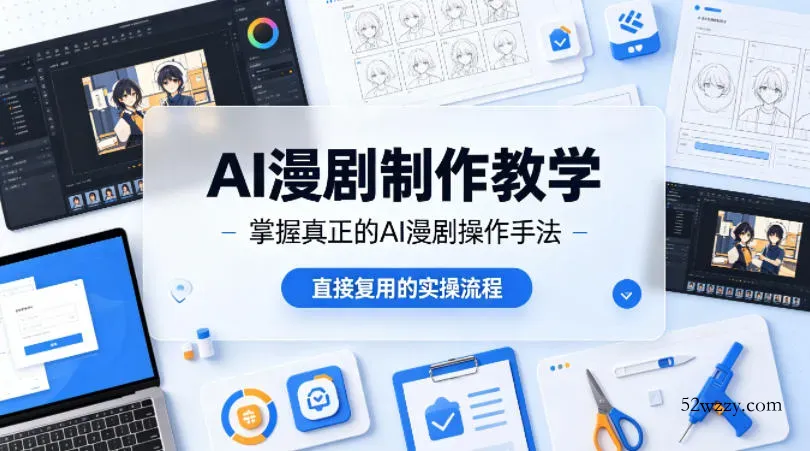 AI漫剧制作教学，带你掌握真正的AI漫剧操作手法，直接复用的实操流程-微众资源