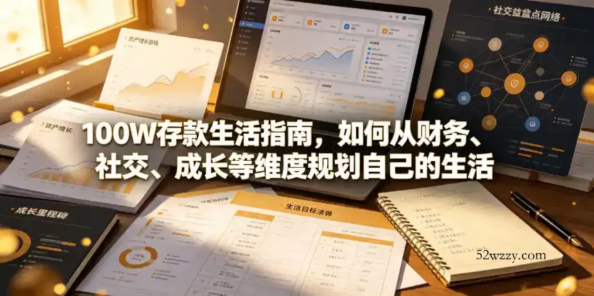 付费文章:100W存款生活指南,如何从财务、社交、成长等维度规划自己的生活