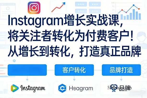 Instagram增长实战课，将关注者转化为付费客户！从增长到转化，打造真正品牌(双语字幕)-微众资源