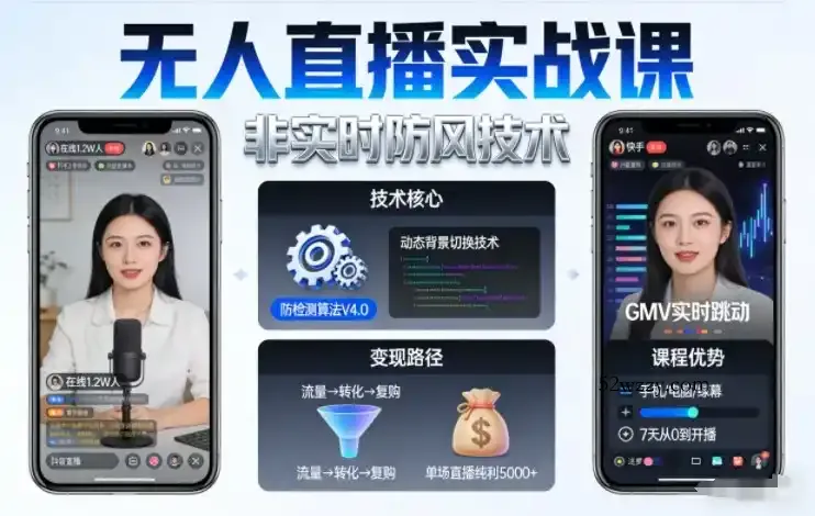 宝子哥无人直播实战课,非实时防风技术,聚焦抖音快手等平台直播带货,轻松开启直播变现之路(更新2026年08月06日)