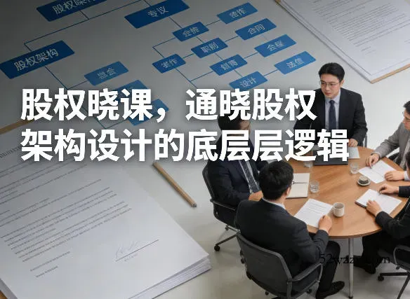 股权晓课，通晓股权架构设计的底层逻辑-微众资源