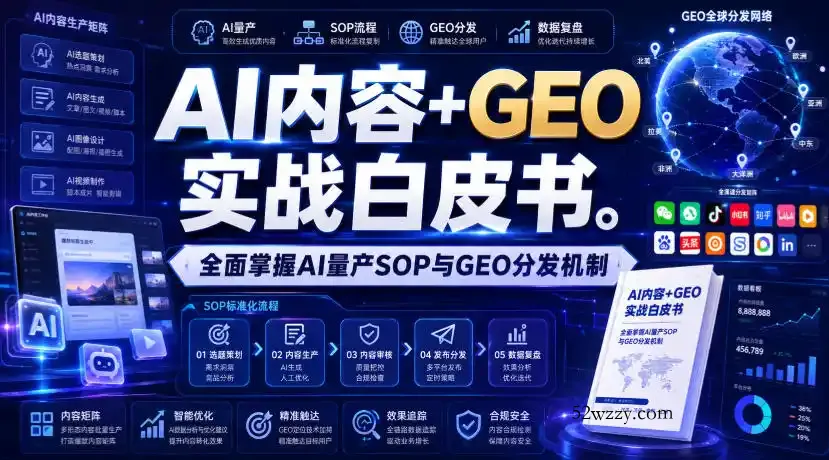 AI内容+GEO实战白皮书，全面掌握AI量产SOP与GEO分发机制【文档】-微众资源