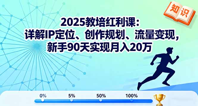 2025教培红利课：详解IP定位、创作规划、流量变现，新手90天实现月入20万-微众资源