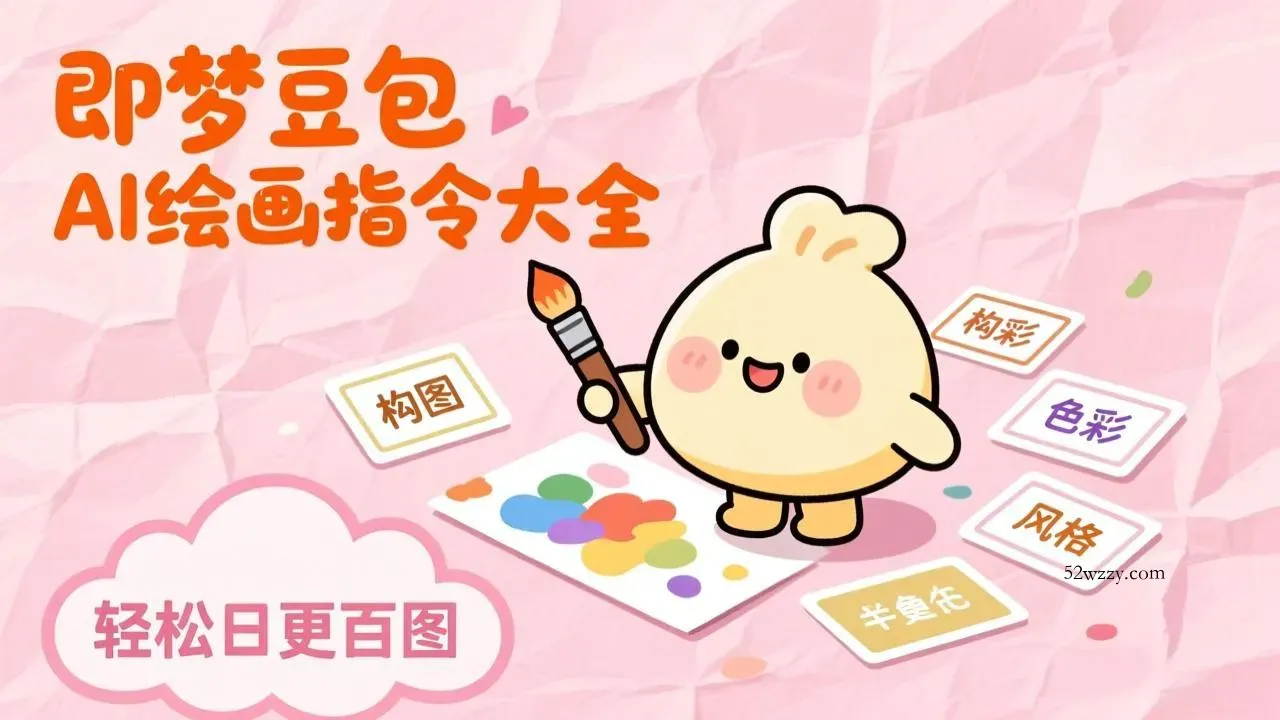 即梦豆包AI绘画指令大全：海量关键词库一键复制，出图效率提升10倍，轻松日更百图-微众资源