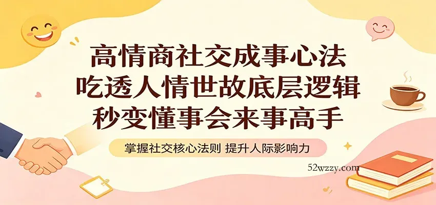 高情商社交成事心法：吃透人情世故底层逻辑，秒变懂事会来事高手-微众资源