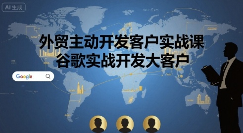 外贸主动开发客户实战课，谷歌实战开发大客户-微众资源