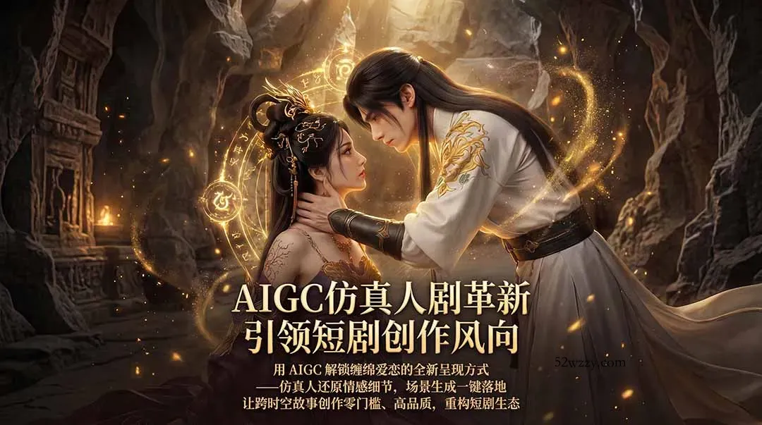 AIGC 仿真人短剧创作革新，解锁仙侠爱恋全新呈现，一键出高质场景，零门槛打造爆款剧集-微众资源