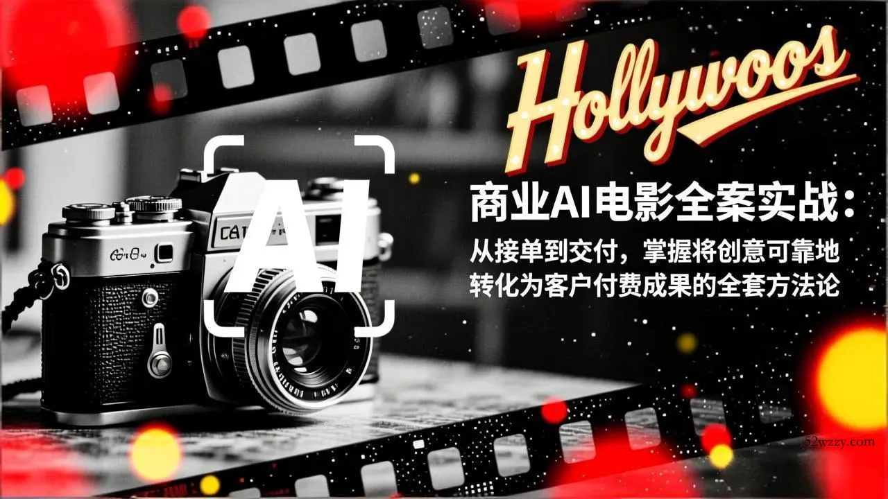 商业AI电影全案实战：从接单到交付，掌握将创意可靠地转化为客户付费成果的全套方法论-微众资源