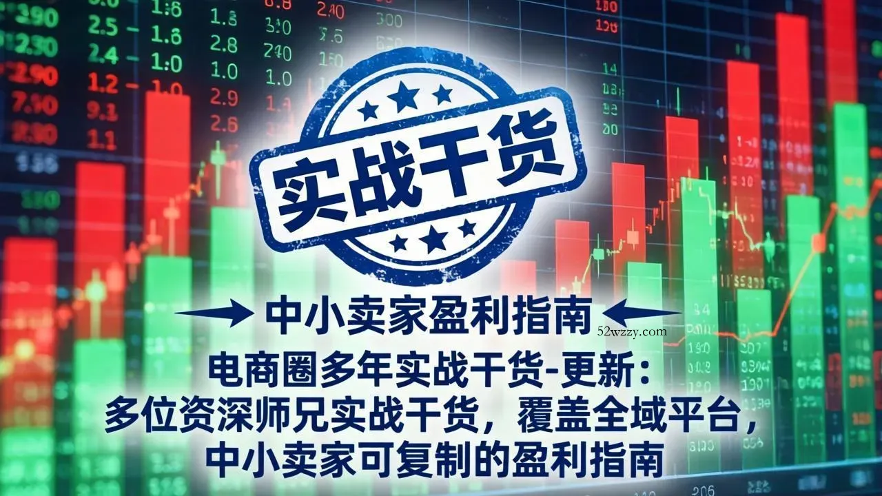 电商圈多年实战干货-更新2026:多位资深师兄实战干货/覆盖全域平台,中小卖家可复制的盈利指南-微众资源