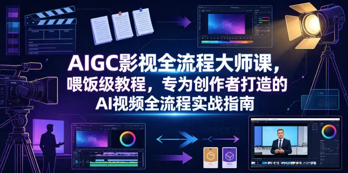 AIGC影视全流程大师课,喂饭级教程,专为创作者打造的AI视频全流程实战指南