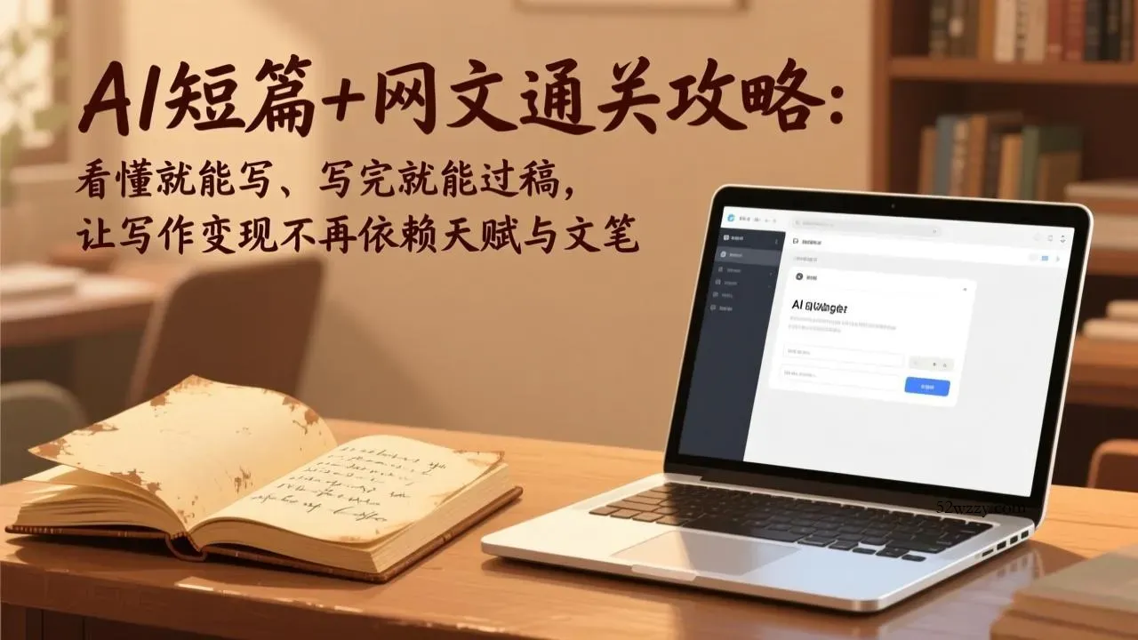 AI短篇+网文通关攻略：看懂就能写、写完就能过稿，让写作变现不再依赖天赋与文笔-微众资源