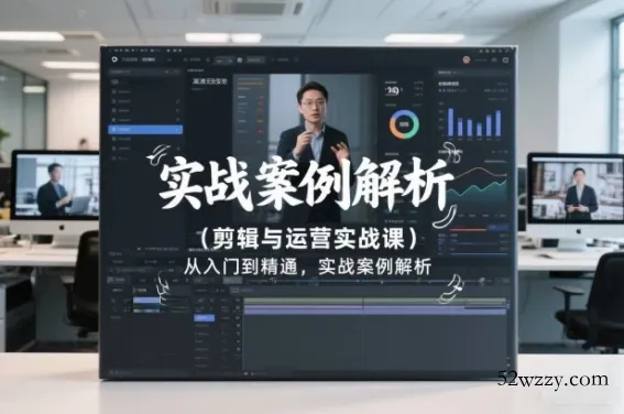 剪辑与运营实战课，从入门到精通，实战案例解析(更新2026)-微众资源