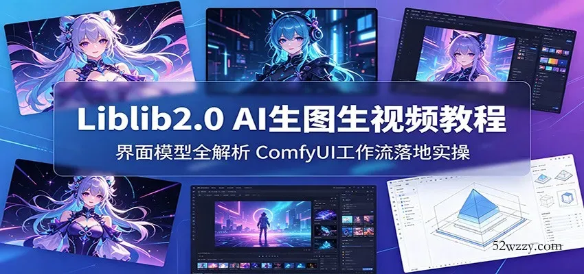Liblib2.0 AI生图生视频教程：界面模型全解析，ComfyUI工作流落地实操-微众资源