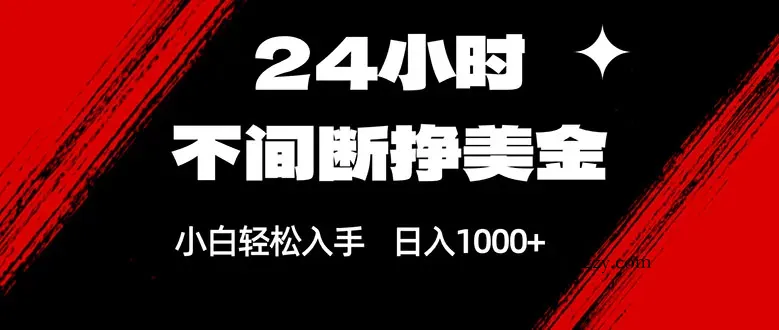 24小时不间断挣美金，小白轻松上手，日入1000+-微众资源