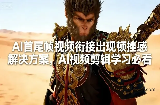 AI首尾帧视频衔接出现顿挫感解决方案，AI视频剪辑学习必看-微众资源