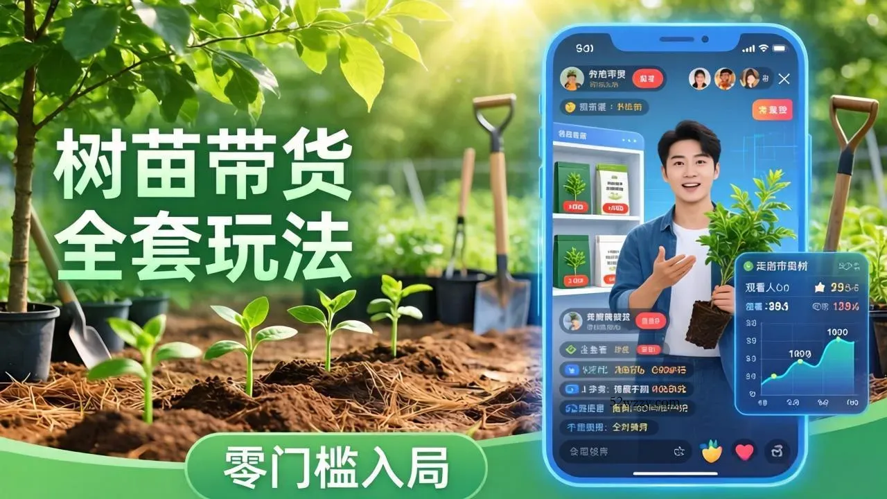 视频号AI树苗带货全套玩法：零门槛入局，掌握豆包、千问等AI工具制作树苗视频的全套流程-微众资源