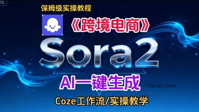 Sora2生成《跨境电商》英文短视频，实操搭建教学课，通俗易懂，包教包会-微众资源