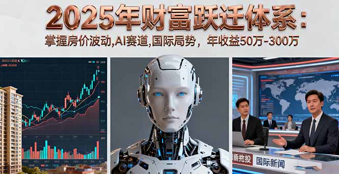 2025年财富跃迁体系：掌握房价波动,AI赛道,国际局势，年收益50万-300万-微众资源