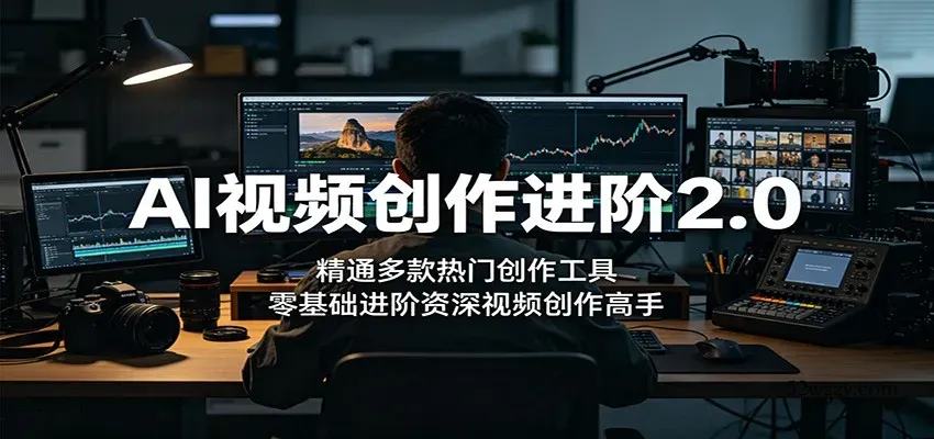 AI视频创作进阶2.0：精通多款热门创作工具，零基础进阶资深视频创作高手-微众资源