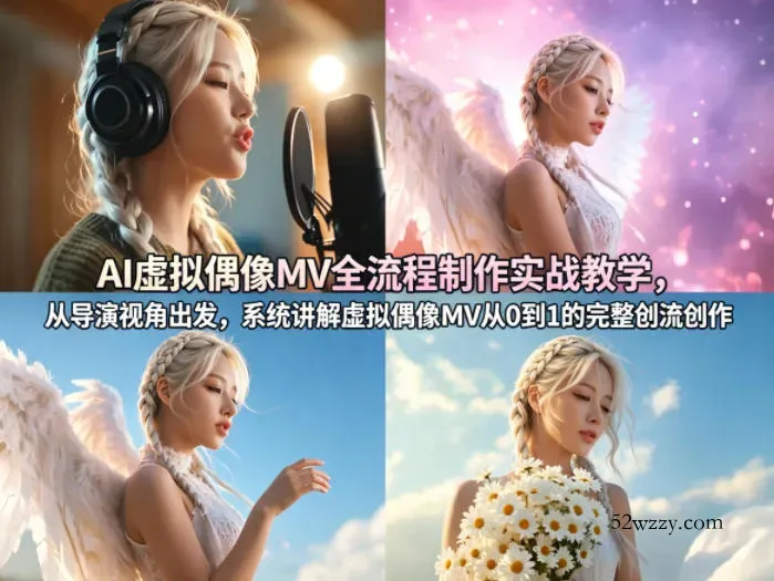 AI虚拟偶像MV全流程制作实战教学,从导演视角出发,系统讲解虚拟偶像MV从0到1的完整创作流程